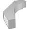 Ekena Millwork 3 1/2-in. W x 16-in. D x 24-in. H Merced Architectural Grade PVC Knee Brace BRCP035X16X24MRC - alternate 3